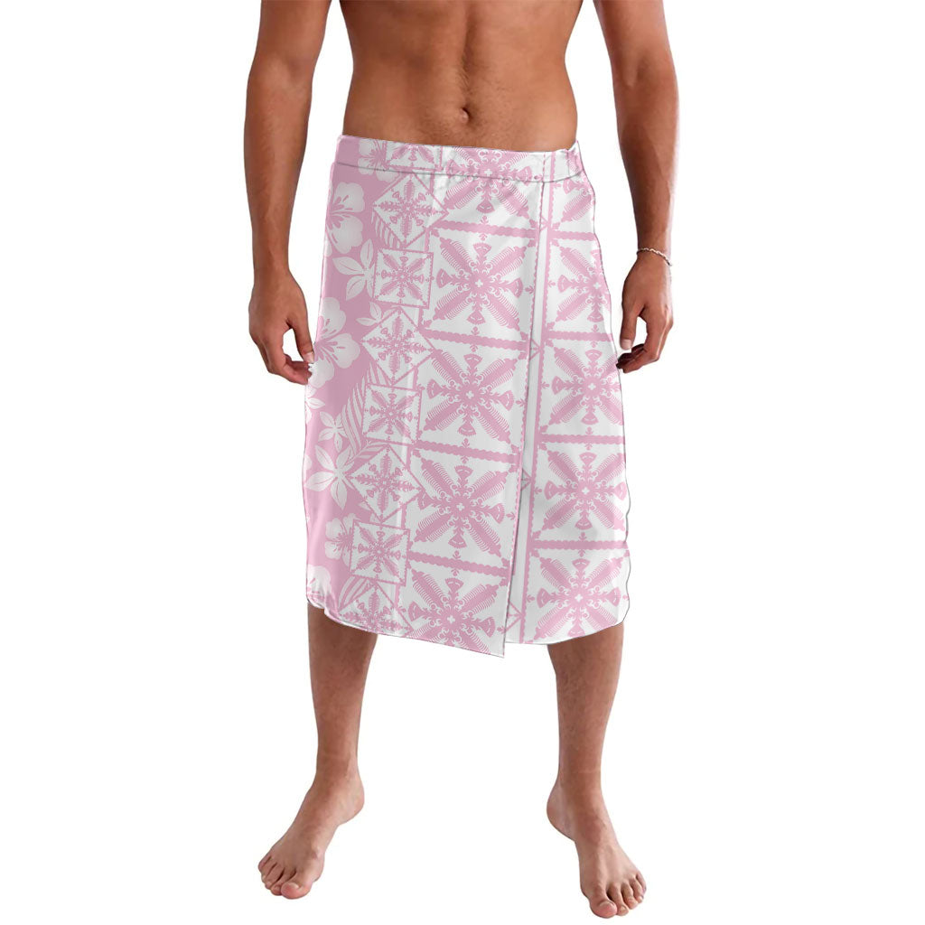 Pastel Pink Kahili Quilt Hawaii Lavalava Tropical Flower Seamless Half Style LT14 Pink - Polynesian Pride