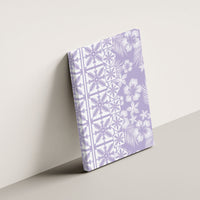 Pastel Purple Kahili Quilt Hawaii Canvas Wall Art Tropical Flower Seamless Half Style