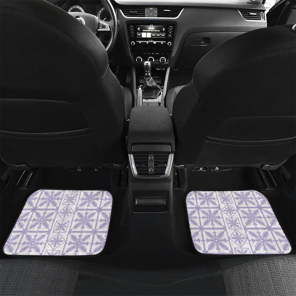 Pastel Purple Kahili Quilt Hawaii Car Mats Tropical Flower Seamless Half Style
