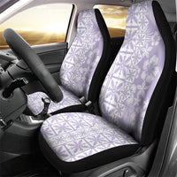 Pastel Purple Kahili Quilt Hawaii Car Seat Cover Tropical Flower Seamless Half Style LT14 - Polynesian Pride