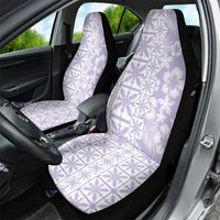 Pastel Purple Kahili Quilt Hawaii Car Seat Cover Tropical Flower Seamless Half Style LT14 - Polynesian Pride