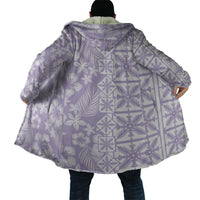 Pastel Purple Kahili Quilt Hawaii Cloak Tropical Flower Seamless Half Style