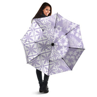Pastel Purple Kahili Quilt Hawaii Umbrella Tropical Flower Seamless Half Style