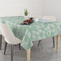 Pastel Green Kahili Quilt Hawaii Tablecloth Tropical Flower Seamless Half Style