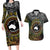 Personalised Australia And Vanuatu Couples Matching Long Sleeve Bodycon Dress and Hawaiian Shirt Aboriginal Lizard Polynesia Ni-Van Pig Tusk