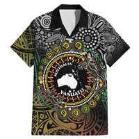 Personalised Australia And Vanuatu Family Matching Mermaid Dress and Hawaiian Shirt Aboriginal Lizard Polynesia Ni-Van Pig Tusk