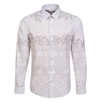 Tokelau White Sunday Family Matching Puletasi and Hawaiian Shirt Polynesian Pattern Gardenia Thunbergia