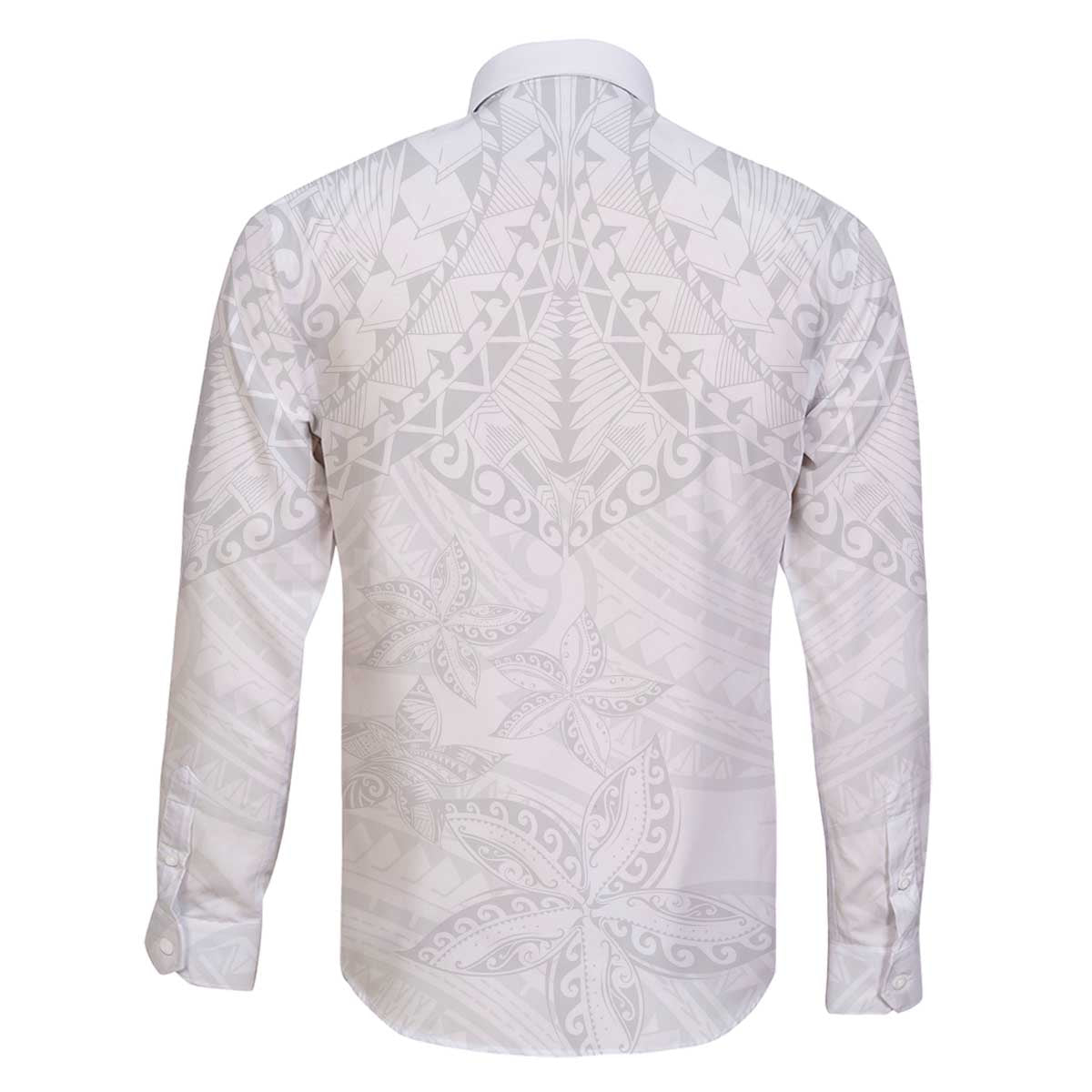 American Samoa White Sunday Family Matching Puletasi and Hawaiian Shirt Lotu Tamaiti Plumeria With Samoan Pattern LT14 - Polynesian Pride