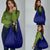 Blue Polynesia Grocery Bag Polynesian Pattern Mix Plumeria