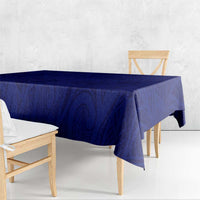 Blue Polynesia Tablecloth Polynesian Pattern Mix Plumeria