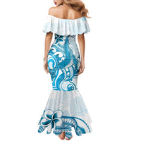 Blue Hawaii Humpback Whale Family Matching Mermaid Dress and Hawaiian Shirt Polynesian Tribal Ocean Vibes LT14 - Polynesian Pride