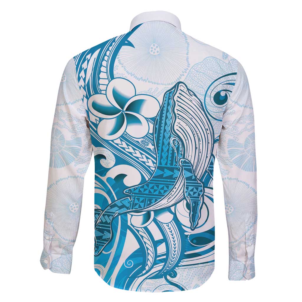 Blue Hawaii Humpback Whale Family Matching Summer Maxi Dress and Hawaiian Shirt Polynesian Tribal Ocean Vibes LT14 - Polynesian Pride
