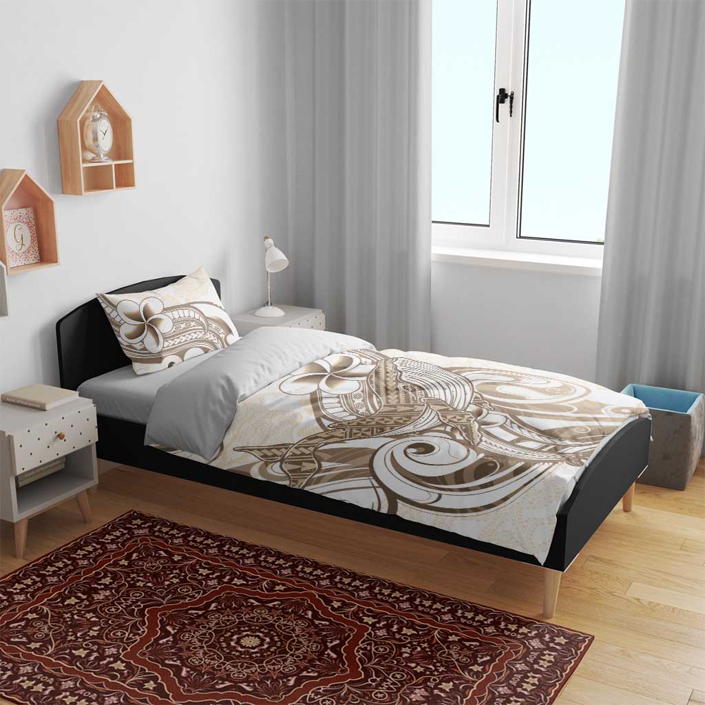 Brown Hawaii Humpback Whale Bedding Set Polynesian Tribal Ocean Vibes