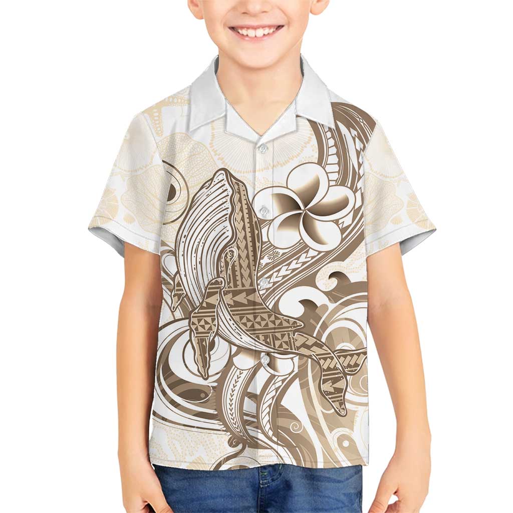 Brown Hawaii Humpback Whale Family Matching Long Sleeve Bodycon Dress and Hawaiian Shirt Polynesian Tribal Ocean Vibes LT14 Son's Shirt Brown - Polynesian Pride