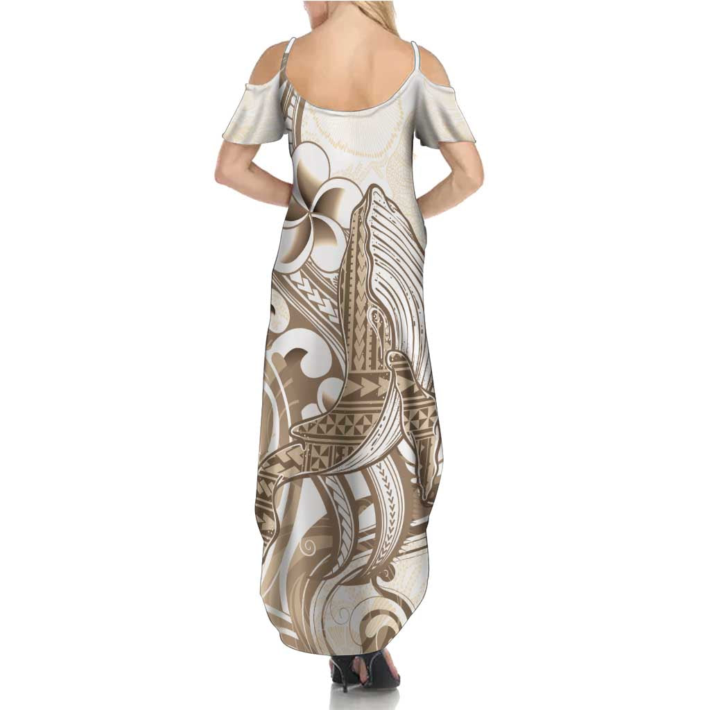Brown Hawaii Humpback Whale Family Matching Summer Maxi Dress and Hawaiian Shirt Polynesian Tribal Ocean Vibes LT14 - Polynesian Pride