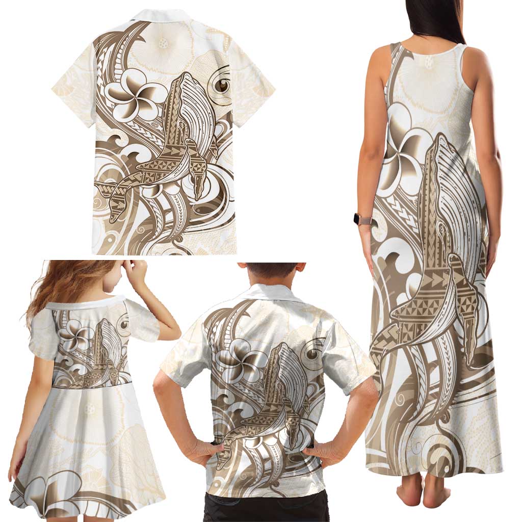 Brown Hawaii Humpback Whale Family Matching Tank Maxi Dress and Hawaiian Shirt Polynesian Tribal Ocean Vibes LT14 - Polynesian Pride