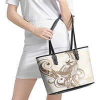 Brown Hawaii Humpback Whale Leather Tote Bag Polynesian Tribal Ocean Vibes LT14 - Polynesian Pride