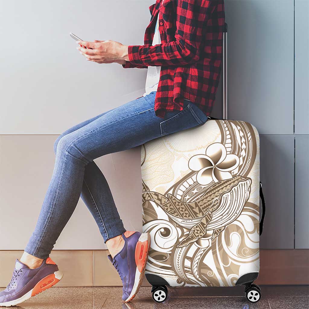 Brown Hawaii Humpback Whale Luggage Cover Polynesian Tribal Ocean Vibes LT14 - Polynesian Pride