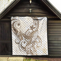 Brown Hawaii Humpback Whale Quilt Polynesian Tribal Ocean Vibes