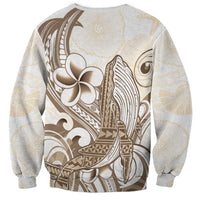 Brown Hawaii Humpback Whale Sweatshirt Polynesian Tribal Ocean Vibes