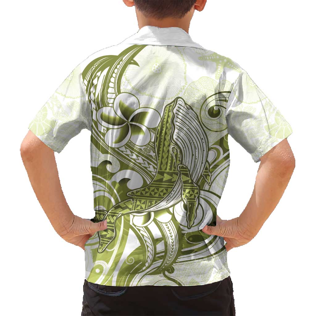 Lime Green Hawaii Family Matching Long Sleeve Bodycon Dress and Hawaiian Shirt Humpback Whale Tattoo Polynesian Tribal Ocean Vibes LT14 - Polynesian Pride