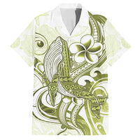 Lime Green Hawaii Family Matching Long Sleeve Bodycon Dress and Hawaiian Shirt Humpback Whale Tattoo Polynesian Tribal Ocean Vibes LT14 Dad's Shirt - Short Sleeve Lime Green - Polynesian Pride