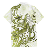 Lime Green Hawaii Family Matching Mermaid Dress and Hawaiian Shirt Humpback Whale Tattoo Polynesian Tribal Ocean Vibes LT14 - Polynesian Pride