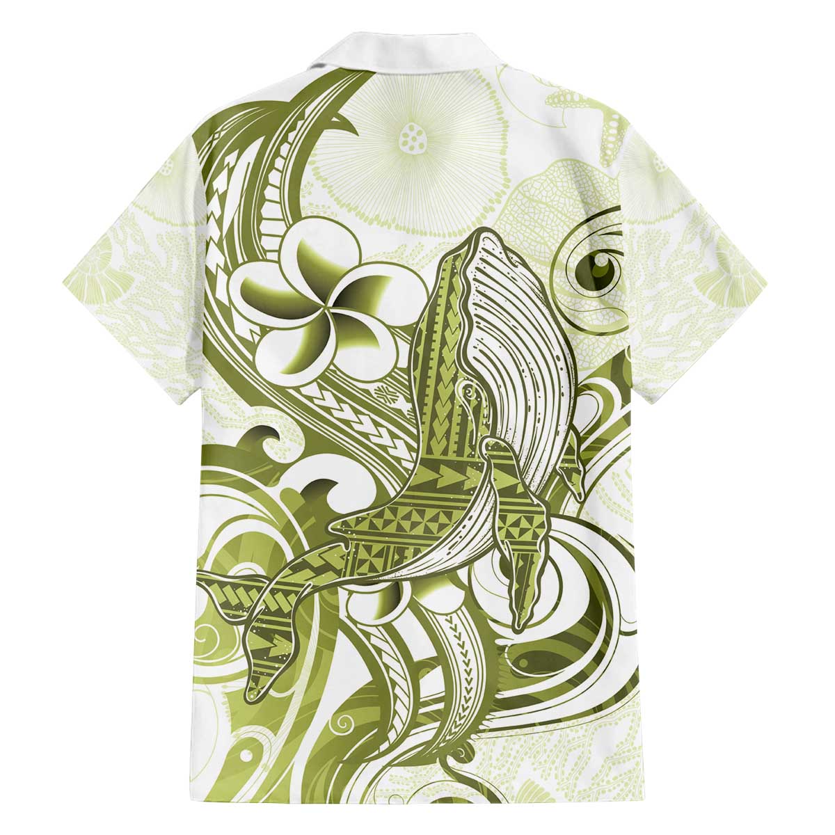 Lime Green Hawaii Family Matching Puletasi and Hawaiian Shirt Humpback Whale Tattoo Polynesian Tribal Ocean Vibes LT14 - Polynesian Pride