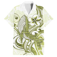 Lime Green Hawaii Family Matching Summer Maxi Dress and Hawaiian Shirt Humpback Whale Tattoo Polynesian Tribal Ocean Vibes LT14 Dad's Shirt - Short Sleeve Lime Green - Polynesian Pride