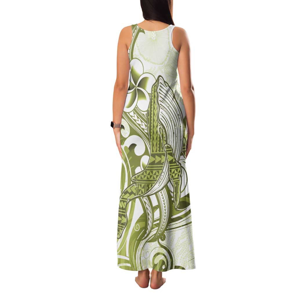 Lime Green Hawaii Family Matching Tank Maxi Dress and Hawaiian Shirt Humpback Whale Tattoo Polynesian Tribal Ocean Vibes LT14 - Polynesian Pride