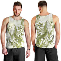 Lime Green Hawaii Men Tank Top Humpback Whale Tattoo Polynesian Tribal Ocean Vibes
