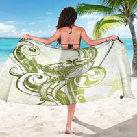 Lime Green Hawaii Sarong Humpback Whale Tattoo Polynesian Tribal Ocean Vibes LT14 - Polynesian Pride