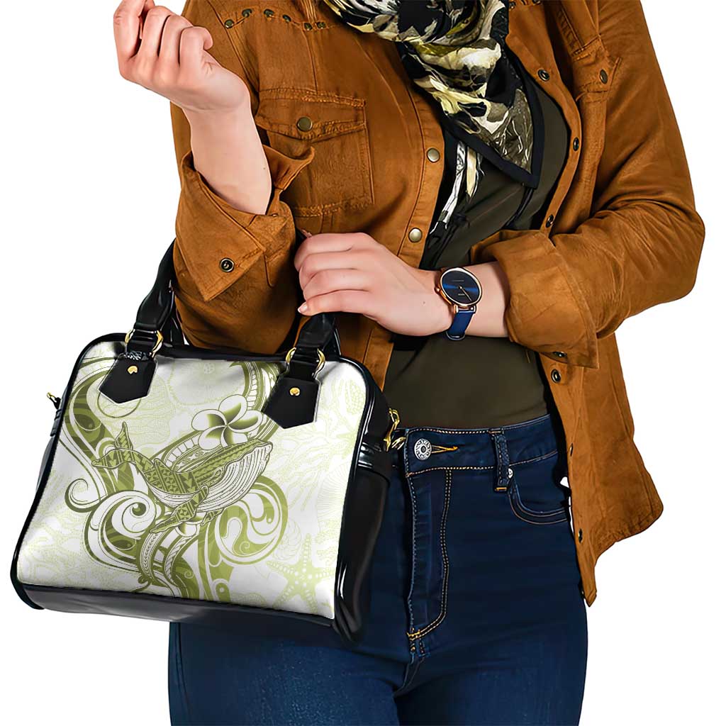 Lime Green Hawaii Shoulder Handbag Humpback Whale Tattoo Polynesian Tribal Ocean Vibes
