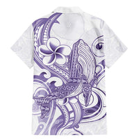 Purple Hawaii Family Matching Mermaid Dress and Hawaiian Shirt Humpback Whale Tattoo Polynesian Tribal Ocean Vibes LT14 - Polynesian Pride