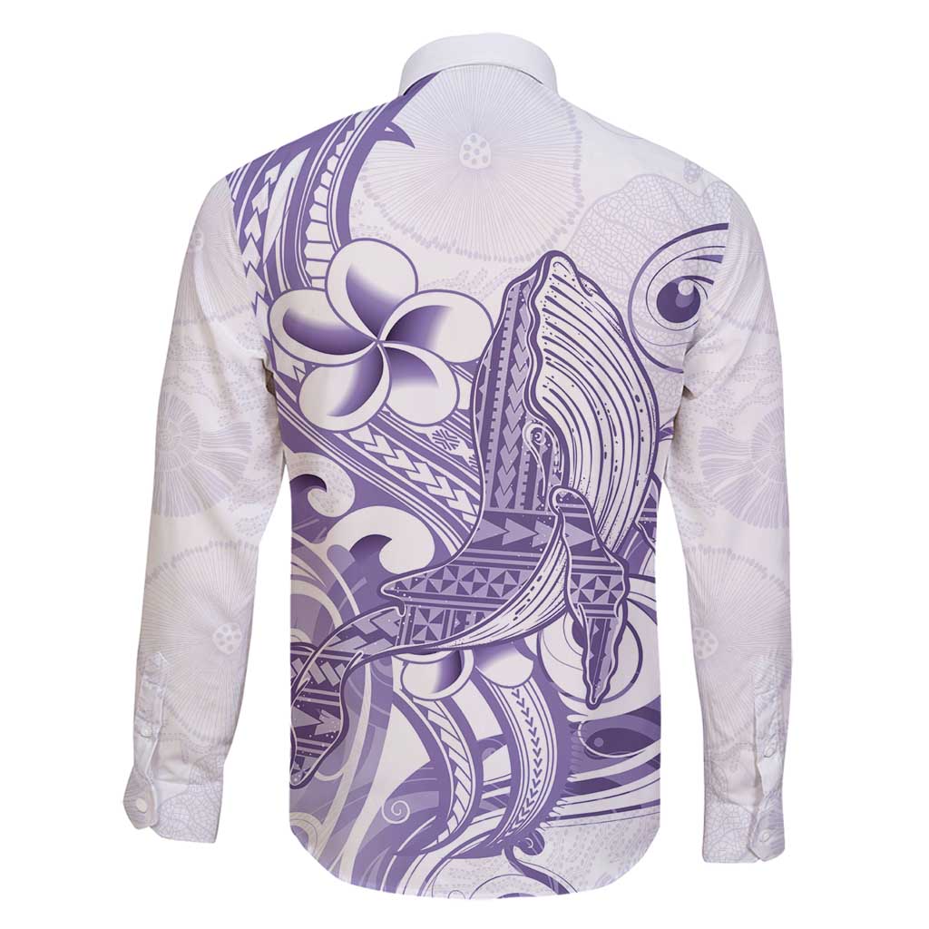 Purple Hawaii Family Matching Mermaid Dress and Hawaiian Shirt Humpback Whale Tattoo Polynesian Tribal Ocean Vibes LT14 - Polynesian Pride