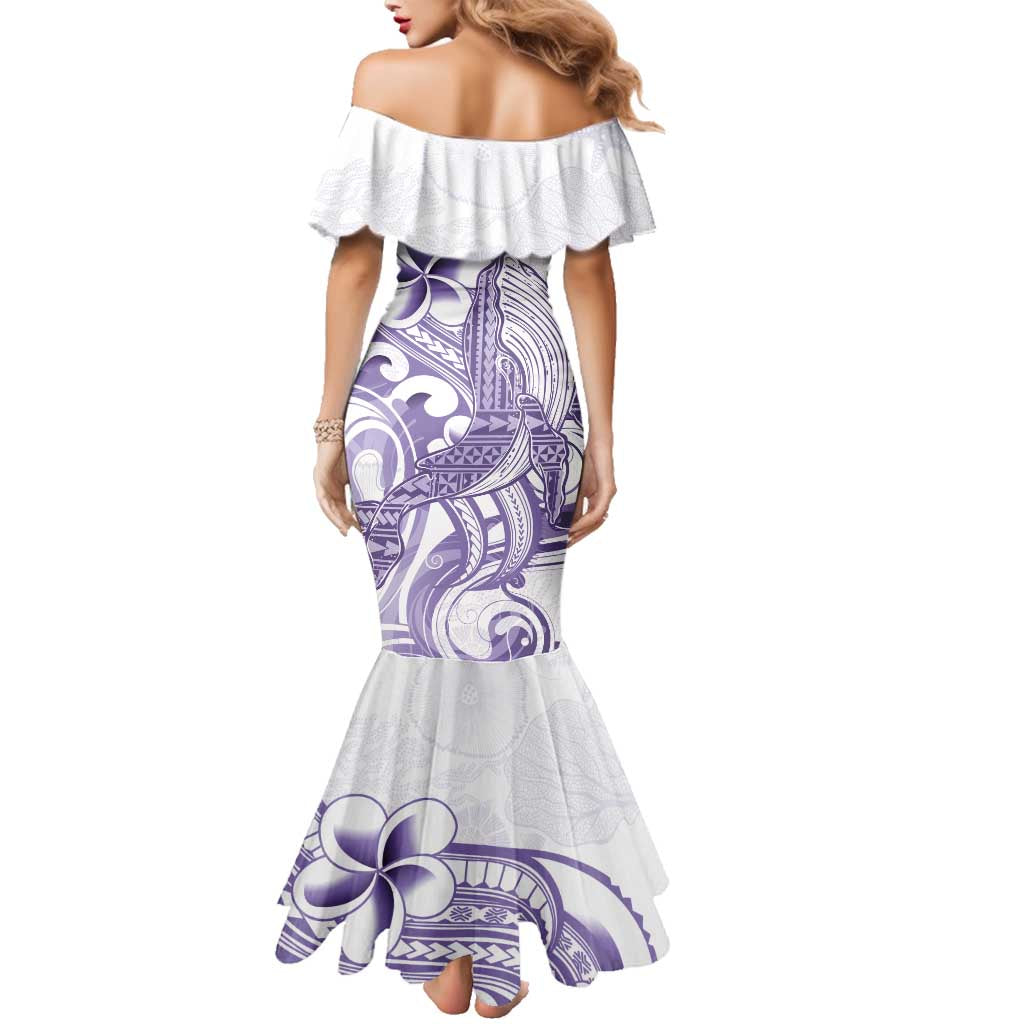Purple Hawaii Family Matching Mermaid Dress and Hawaiian Shirt Humpback Whale Tattoo Polynesian Tribal Ocean Vibes LT14 - Polynesian Pride