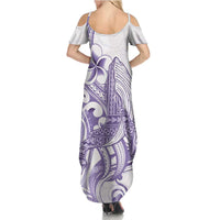 Purple Hawaii Family Matching Summer Maxi Dress and Hawaiian Shirt Humpback Whale Tattoo Polynesian Tribal Ocean Vibes LT14 - Polynesian Pride