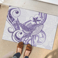 Purple Hawaii Rubber Doormat Humpback Whale Tattoo Polynesian Tribal Ocean Vibes