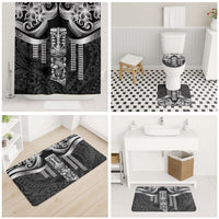 Tiki Drum Hawaii Bathroom Set Hawaiian Kakau Tattoo Style