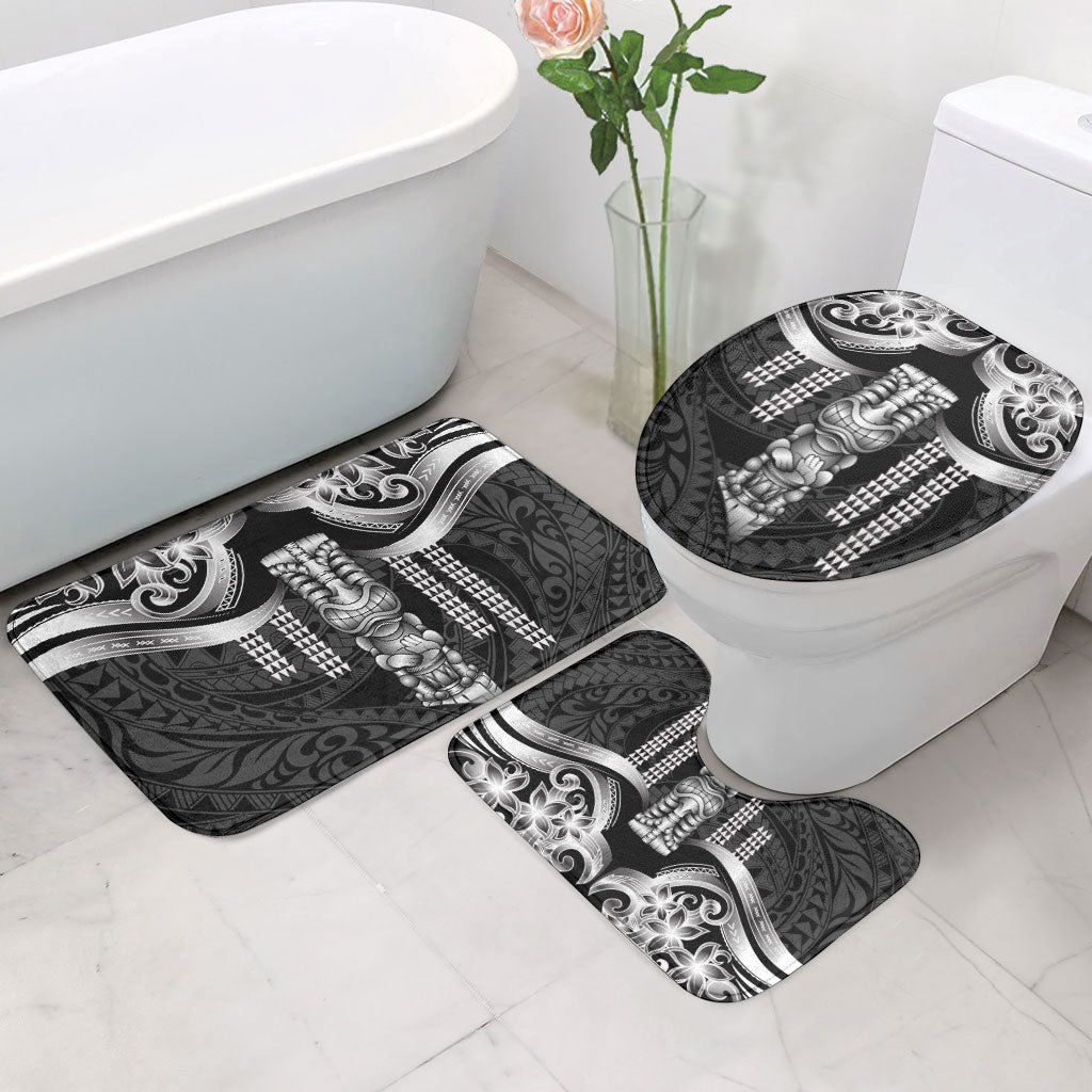 Tiki Drum Hawaii Bathroom Set Hawaiian Kakau Tattoo Style