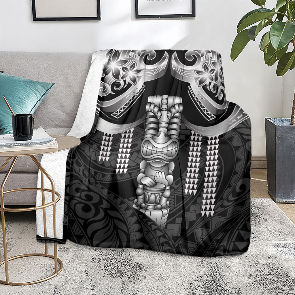 Tiki Drum Hawaii Blanket Hawaiian Kakau Tattoo Style