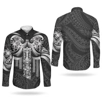 Tiki Drum Hawaii Couples Matching Short Sleeve Bodycon Dress and Long Sleeve Button Shirt Hawaiian Kakau Tattoo Style