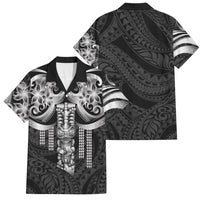 Tiki Drum Hawaii Family Matching Tank Maxi Dress and Hawaiian Shirt Hawaiian Kakau Tattoo Style