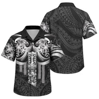 Tiki Drum Hawaii Family Matching Tank Maxi Dress and Hawaiian Shirt Hawaiian Kakau Tattoo Style