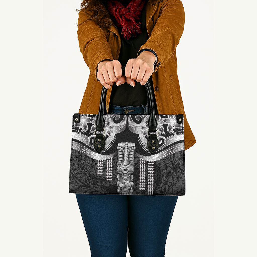 Tiki Drum Hawaii Leather Bag Hawaiian Kakau Tattoo Style