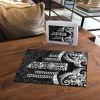 Tiki Drum Hawaii Puzzle Hawaiian Kakau Tattoo Style
