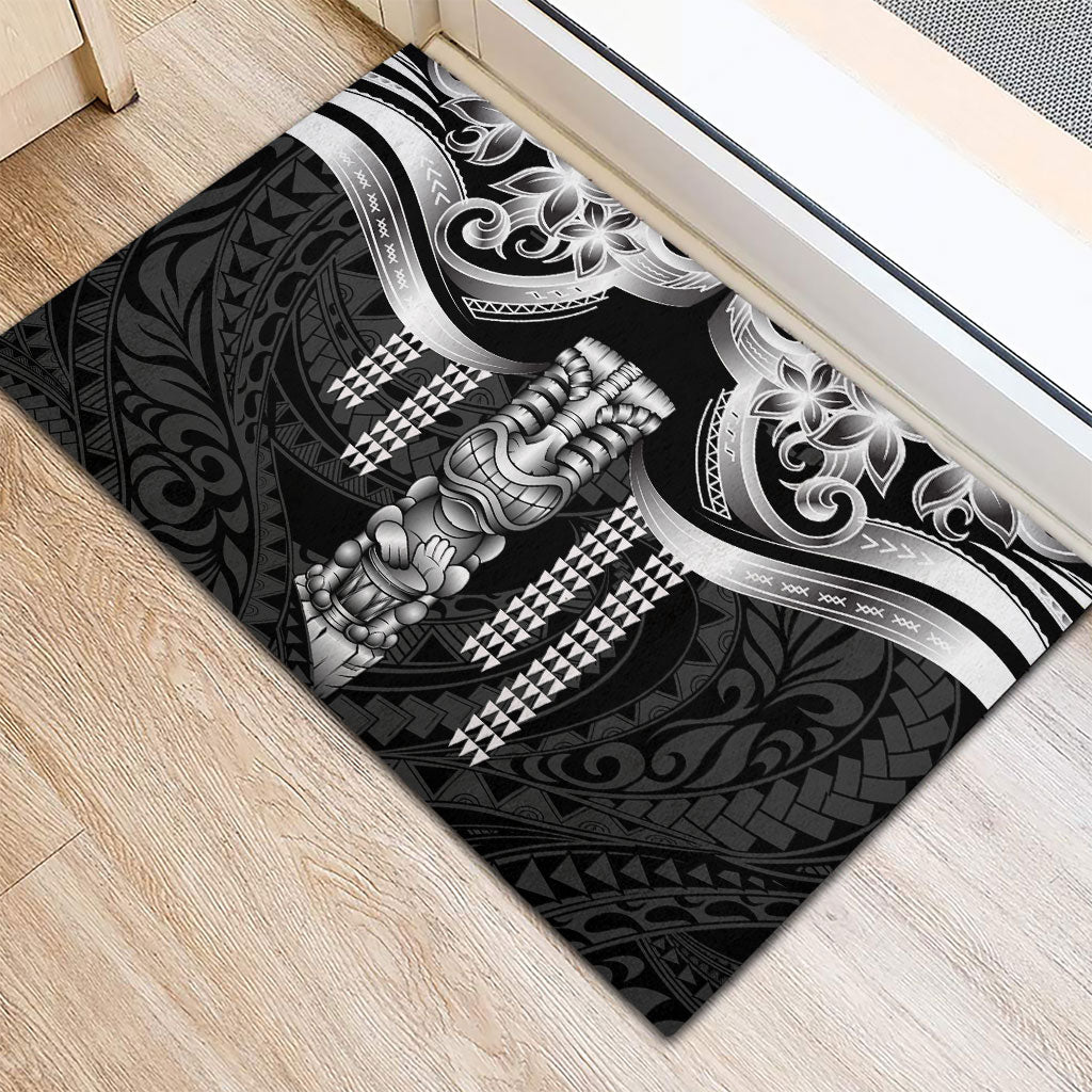Tiki Drum Hawaii Rubber Doormat Hawaiian Kakau Tattoo Style