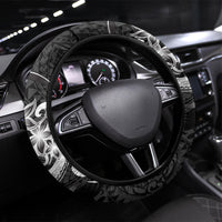 Tiki Drum Hawaii Steering Wheel Cover Hawaiian Kakau Tattoo Style