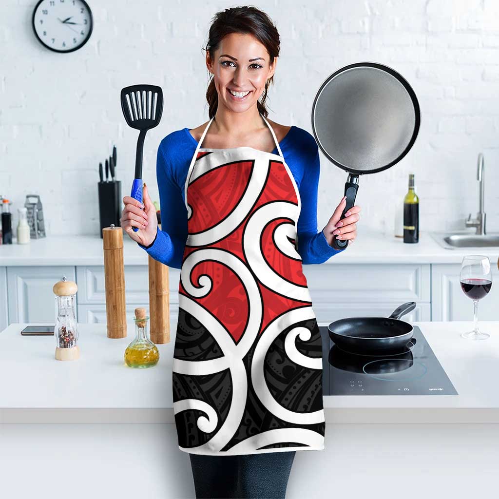 New Zealand Apron Maori Koru Tino Rangatiratanga Color - Polynesian Pride