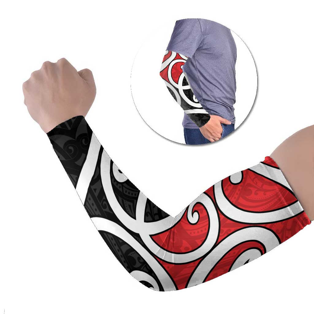 New Zealand Arm Sleeves Maori Koru Tino Rangatiratanga Color - Polynesian Pride